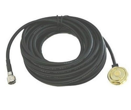 NMO 3/4" Roof Hole Mount 17' RG-58 Solid Coax Cable w/ Mini UHF Connector Tram - Picture 2 of 2