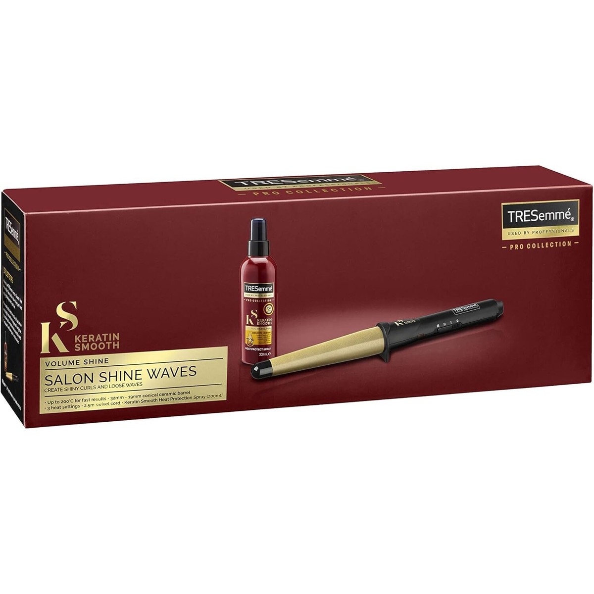 TRESemme 55W 28mm Volume Body Ceramic Hair Waving Wand Heat