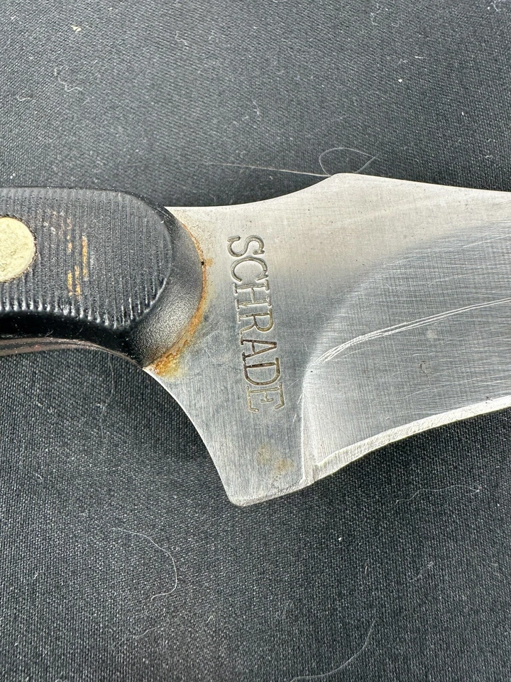 Cuchillo de caza Schrade Old Timer 152OT hoja fija dedo afilado Foto 4 de 4