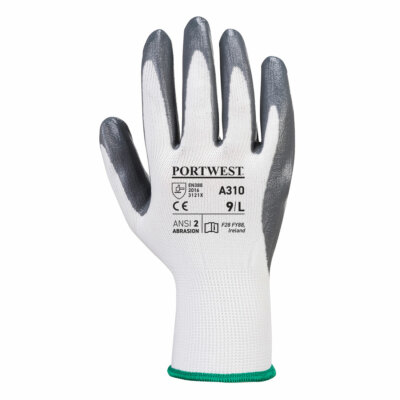 12 x Portwest A310 Flexo Grip Nitril handflächenbeschichtet Sicherheit abriebfest Handschuhe