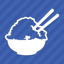 Rice Bowl Ricer Chop Sticks Vinyl Decal Sticker JDM