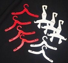 Lot of 9 Vintage Plastic Doll Clothes Hangers Barbie Wannatoys