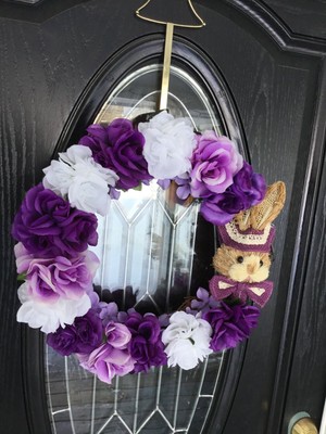 Elegant Bunny Easter Wreath 
