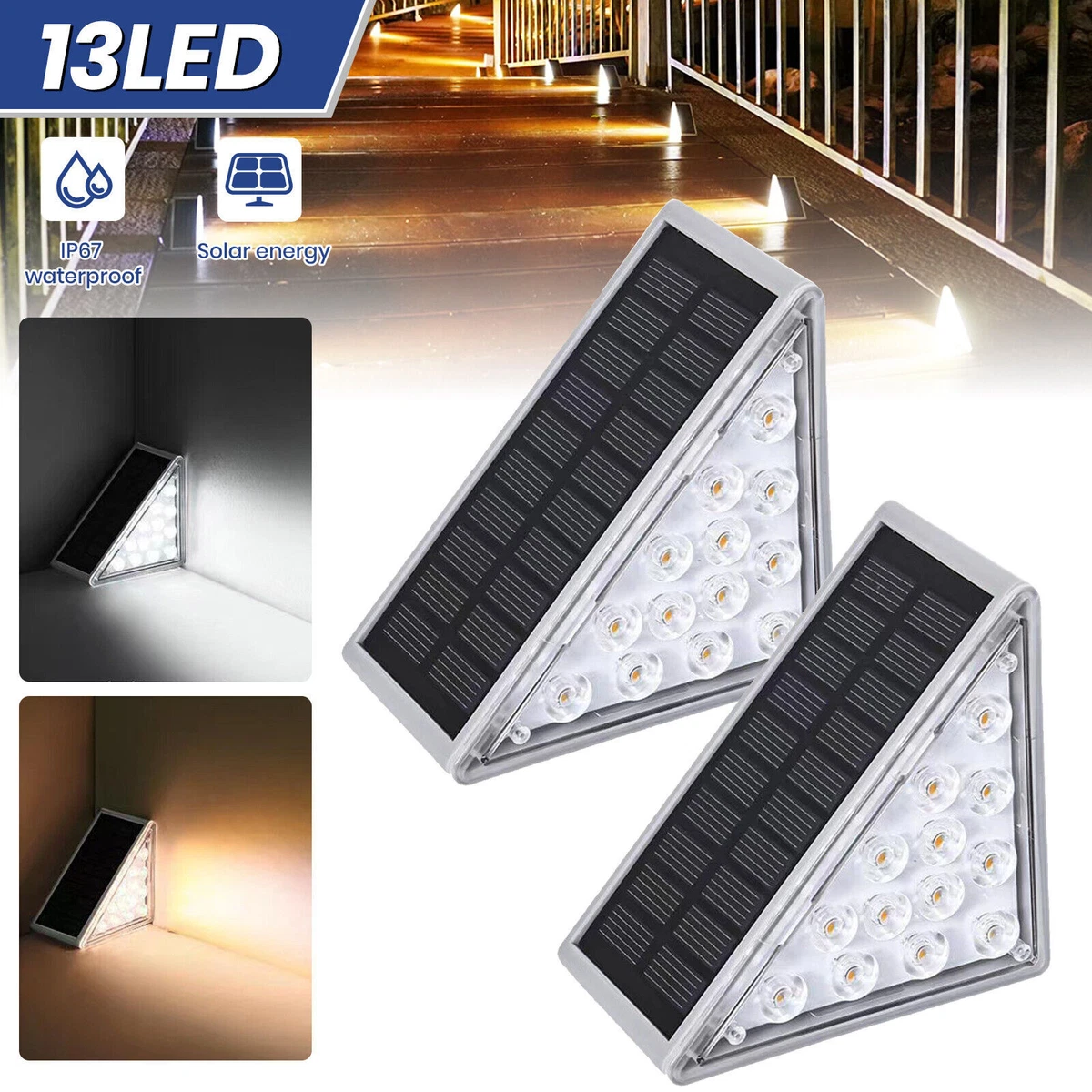 10 pack 2024 solar fence lights