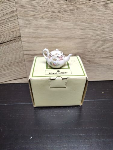 royal albert old country roses decorative mini teapot