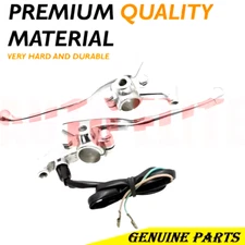 Clutch& Brake Lever Set Fit For Royal Enfield Bullet 350 500cc Chrome Minda Type