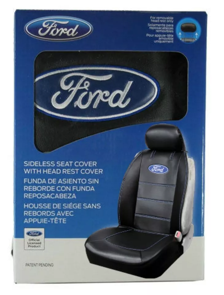 New 2 Seat Covers Set Ford Elite Logo Sideless Car Truck Front Foto 3 de 4