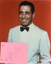 Humphrey Bogart Hand Signed Vintage Album Page + Photograph + 2 COAs