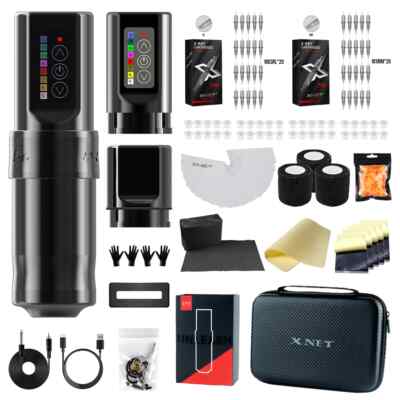 Wireless Tattoo Machine Kit Rotary Tattoo Pen Extra 2400mAh Power