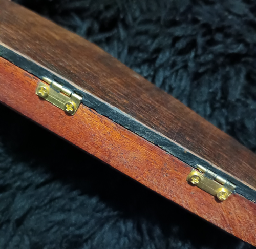 Aquarellpalette Holz Sarg Goth viktorianischer Stil handgemischt Pinsel enthalten - Bild 6 von 14