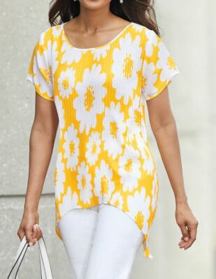 Haut Femme Monroe & Main - Taille S - Multicolore Floral - Occasion Très Bon état - Tunique à Volants