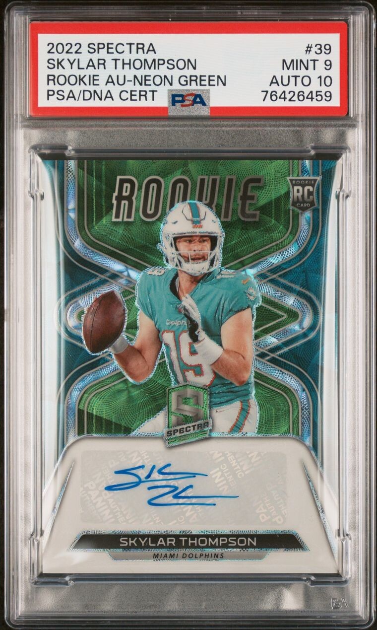 Skylar Thompson Panini Spectra Rookie Autographs #39 Neon Green