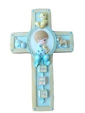 Precious Moments religious boy cross Jesus Loves Me cross Communion