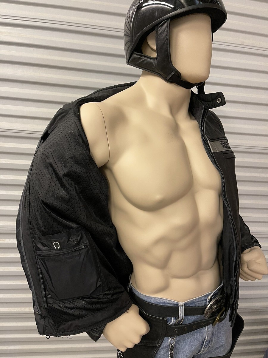 Harley Davidson Men EVOLUTION Black Leather Jacket 98068-14VM XXL