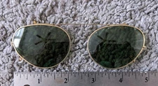 VTG GOLD TONE B&L WOMENS EYEGLASSES SHADE COVER ATTACHMENT REMOVABLE SUNGLASSES