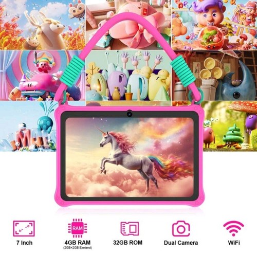 PRITOM Kid Tablet 7 inch Android Tablet 4GB(2+2)+32GB Bluetooth WiFi Dual Camera - Picture 8 of 9