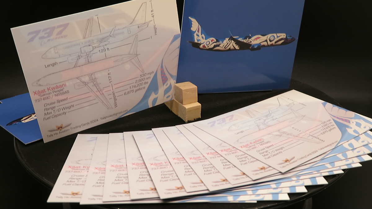 Alaska Airlines Trading Cards Boeing 737-800 - Set of 25 - FREE