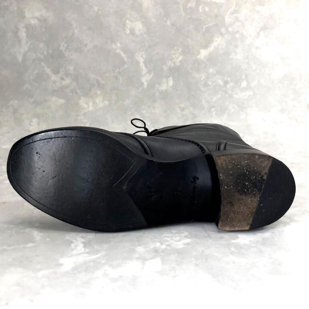 LOUIS VUITTON Long Heel Boots Black Leather Rare Authentic EU34 US4 From Japan thumbnail 5