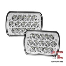 2PCS 7X6 5X7 Inch Sealed Headlight High Low Beam Headlights Compatible With