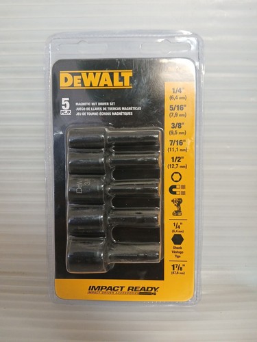 DeWALT Impact Ready 5-Piece Magnetic Nut Driver Bit Set DW2235IR