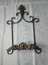 Antique Iron One Plate Holder Display Stand Decorative Easel