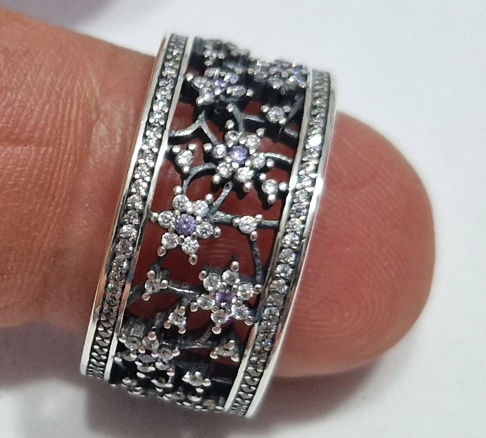 Anello Pandora Fascia Non Ti Scordar Di Me tg 58/18,5 - Immagine 2 di 4