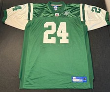 DARRELLE REVIS NEW YORK JETS REEBOK SEWN GREEN JERSEY SIZE 52