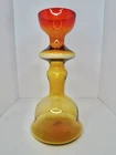 VINTAGE MCM BLENKO GLASS 5929s DECANTER CHESS PIECE IN TANGERINE (NO STOPPER)