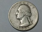 1932 S  Washington Quarter - first year strike - Fine condition