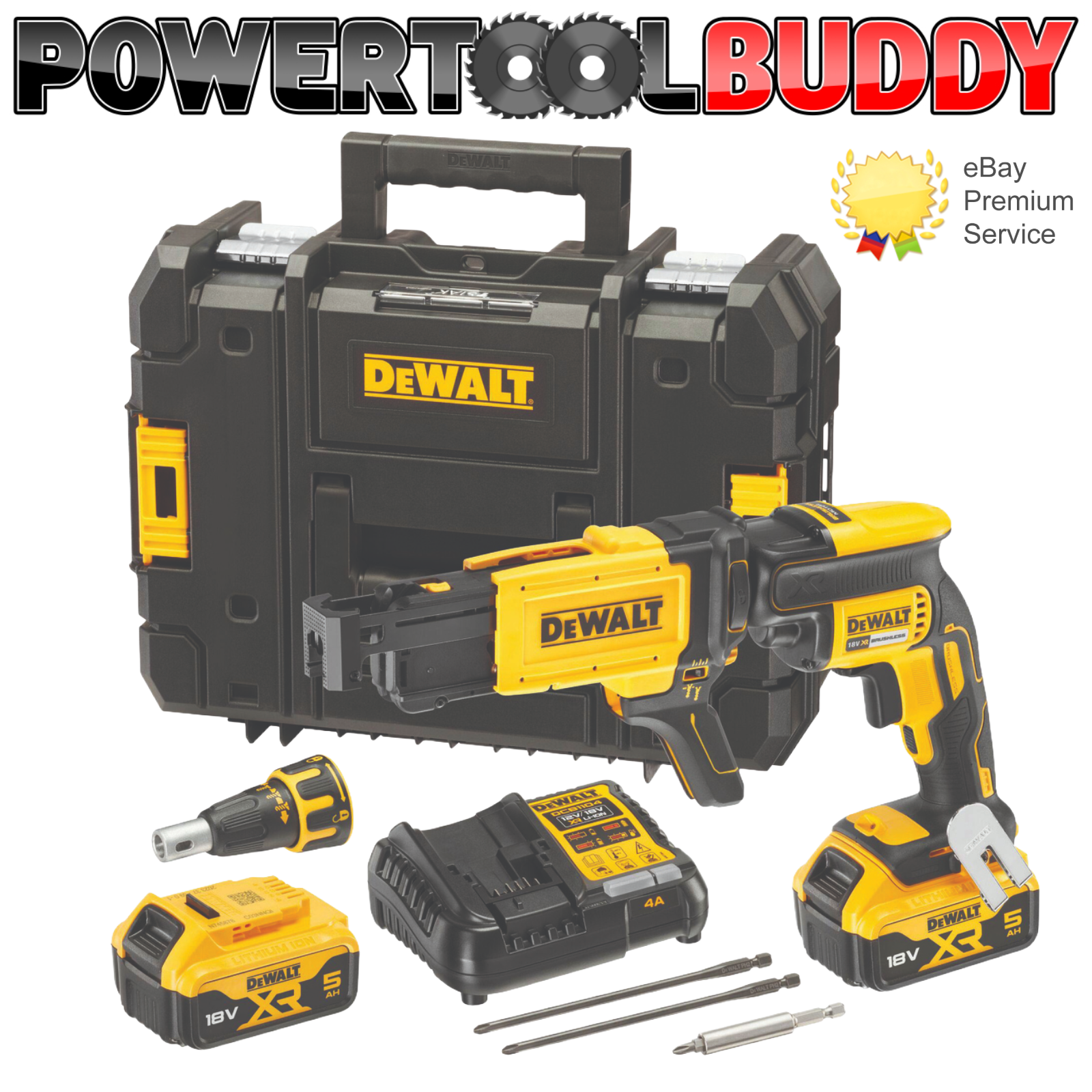 DeWalt DCF620P2K Collated Drywall Screwdriver 18V Cordless Brushless  2 x 5.0Ah
