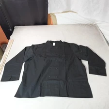 Dickies Chef Coat Jacket Mens 4XL Black DC414 Double Breasted Long Sleeve Cook