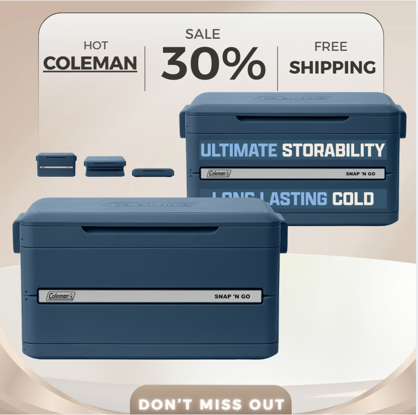 Coleman Snap 'N Go 35-Quart Collapsible Hard Cooler Space Saving Coleman Snap 'N Go 35-Quart Collapsible Hard Cooler Space Saving