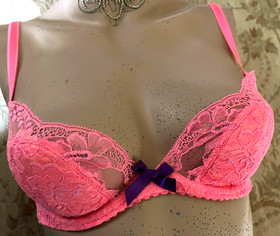 Agent Provocateur neon pink festival bra 32C or 32E new