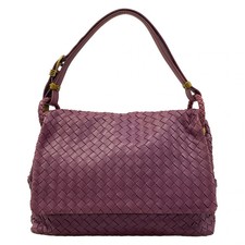 BOTTEGA VENETA Intrecciato 162117 Purple Leather Shoulder Bag