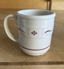 LONGABERGER POTTERY Traditions RED Weave SUGAR BOWL & 4” Coffee MUG Folk XLNT — photo 4