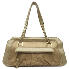 Cartier Radonya Gold Leather Shoulder Bag Chain Strap Vintage Authentic