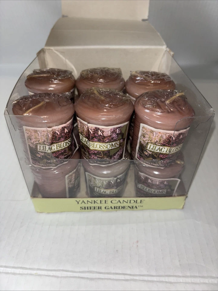 Lilac Blossoms Yankee Candle Votives Retirado Lote De 15 Con Estuche  Foto 3 de 4