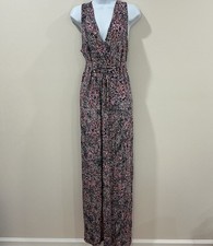 Motherhood Maternity Floral Maxi Dress Sleeveless V-Neck Size Medium Colorful