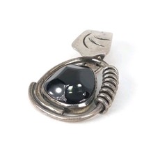 Vintage .925 SILPADA Onyx Cabochon Sterling Silver Pendant S0756