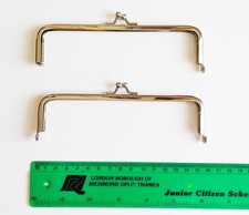 Two Metal, Bag Coin Purse Frames with Kiss Clasp