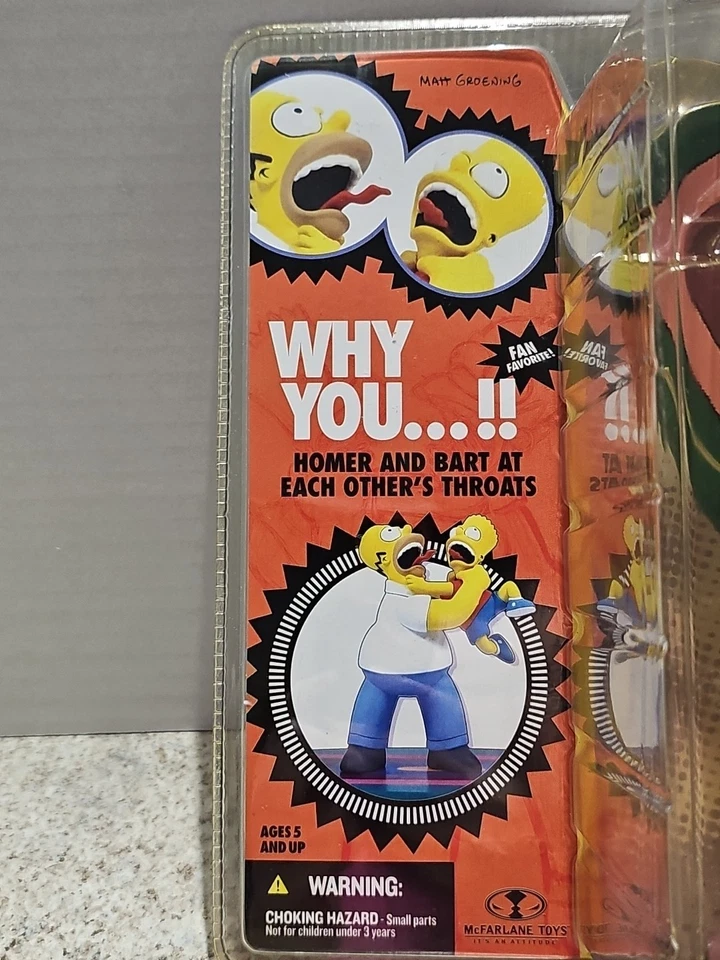 Los Simpson "¡Por qué...!! Figuras de Homero y Bart McFarlane 2007 Foto 3 de 4