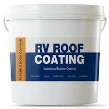 RV Roof Coating, White Liquid Rubber Sealant for Camper Roofs,... 