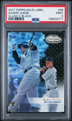 2017 Topps Gold Label Class 2 Black #86 Aaron Judge Rookie RC PSA 9 Mint