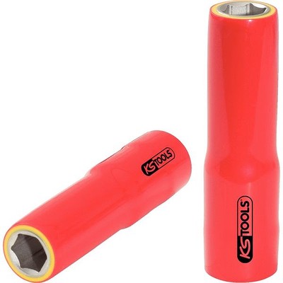 Douille Longue 3/8″ – 10 Mm – Avec Isolation Protectrice – KS TOOLS – Réf. 117.1090