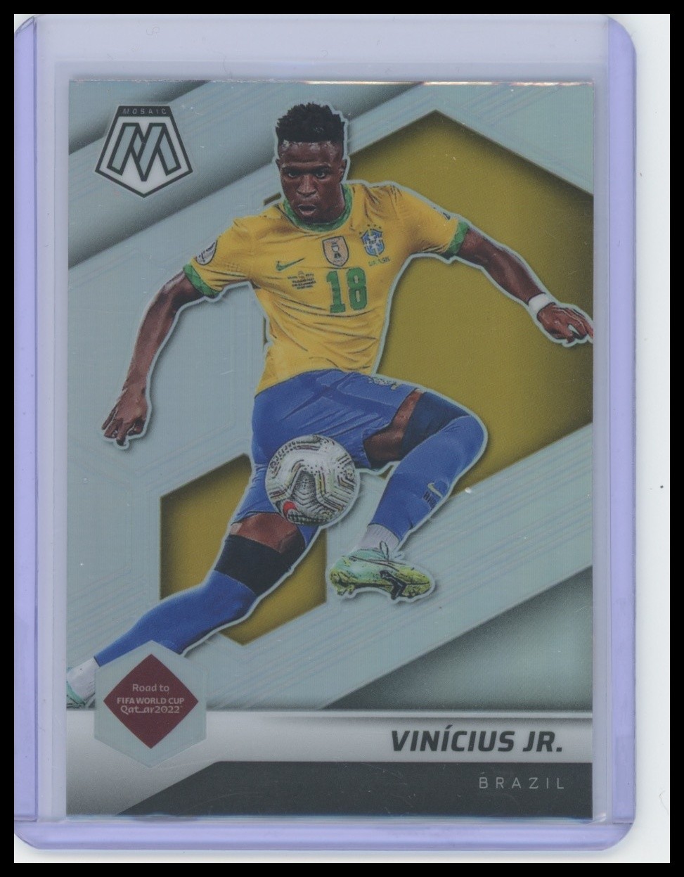 2021-22 Panini Mosaic Road to FIFA World Cup #163 Vinicius Jr. Silver Prizm