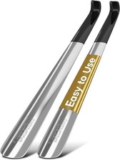 FALKON Shoe Horn Long Handle- Metal Shoe Horn Sets for Men, Women and Children,