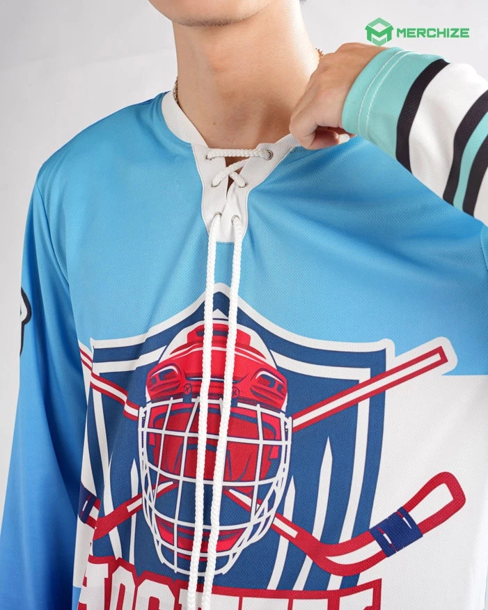 Personalized Carolina Thunderbirds White Lace Hockey Shirt