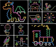 10x Template Pattern Refills for Basic Fun Lite Brite Ultimate Classic - 10 pack