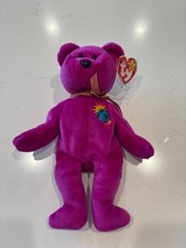 Ty Original Beanie Babies Millennium The Purple Bear DOB: January 1, 1999