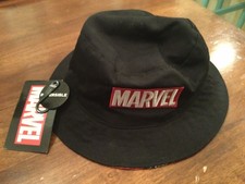 Marvel Child s Reversible Bucket Hat, NWT, Black And Red, One Size